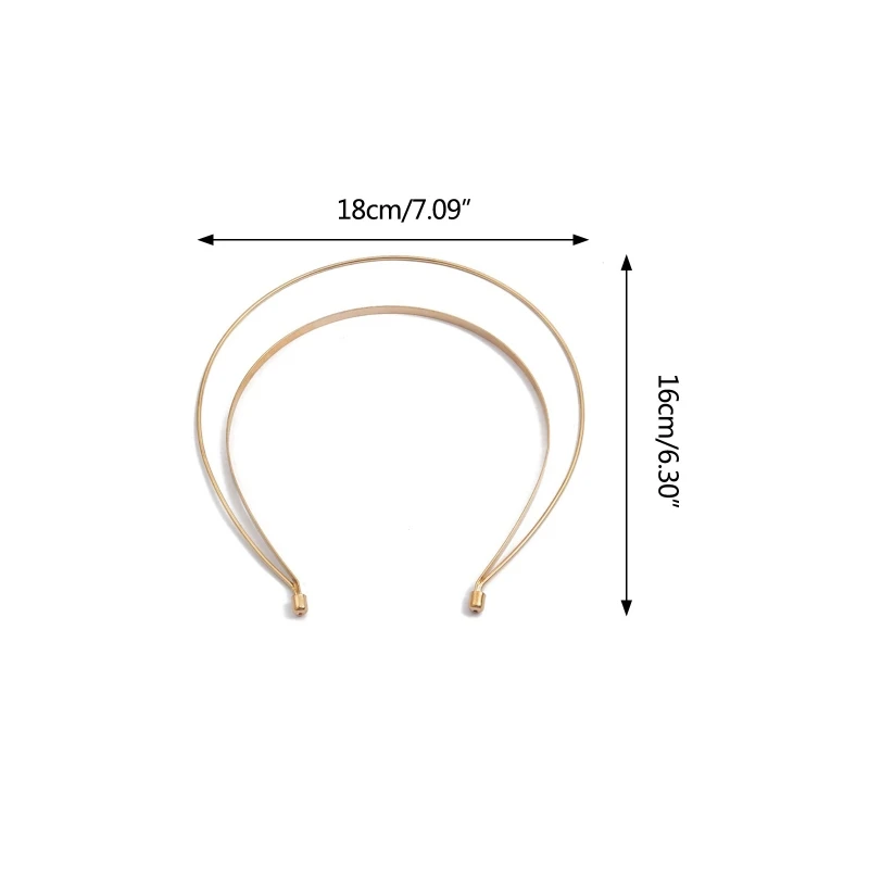 Гладкие металлические повязки на голову женские для волос сделай сам без рисунка