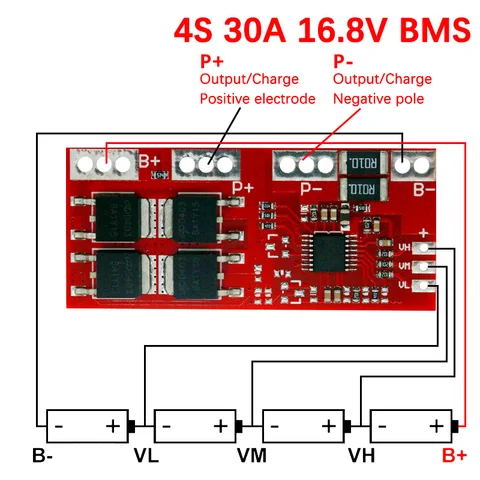 Quason 4S 30A литий-ионная батарея 18650