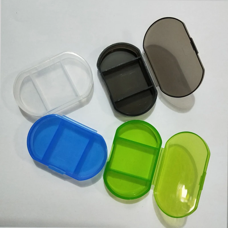 1PCS Portable 2/3 Grids Mini Pill Box Pills Medicine Drugs Case Secret Stash Container Tool | Cases &amp Splitters
