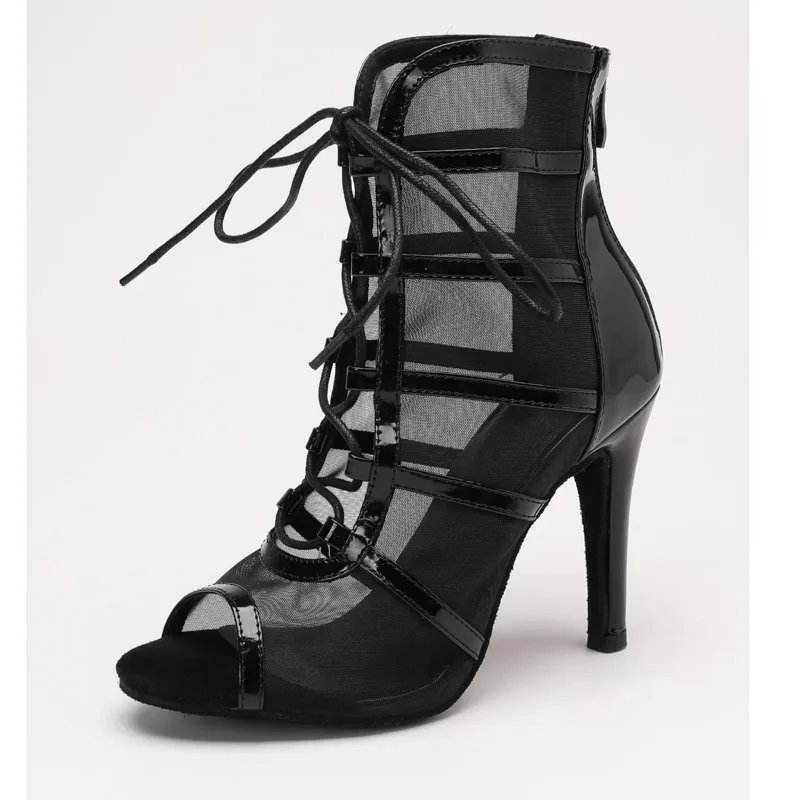 Высококачественные трендовые ботинки с открытым носком на шпильках для джазовых