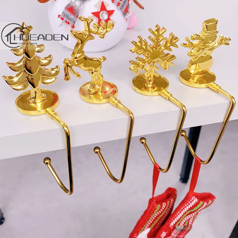 

Christmas Fireplace Hook Garland Sock Hanger Festival Nonslip Decoration Hanging Hook For Christmas Party Ornament