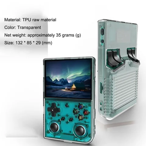 Прозрачный мягкий чехол из ТПУ для ANBERNIC RG 35XX PRO с веревкой против потери, портативный противоударный чехол для RG35XX Pro, аксессуары