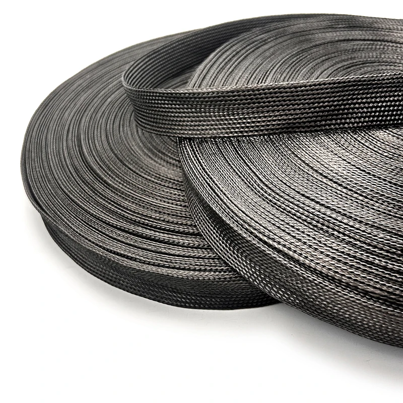 Рукава 4-40 мм плотно прилегающие черные плетеные Гибкие из углеродного волокна