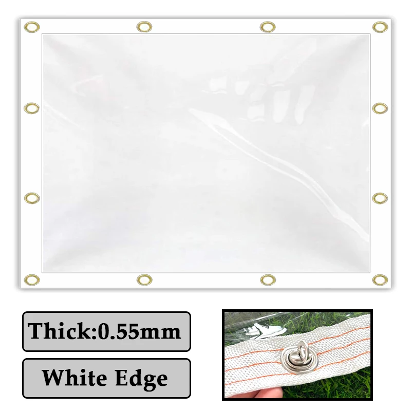 

Прозрачный ПВХ брезент с люверсами