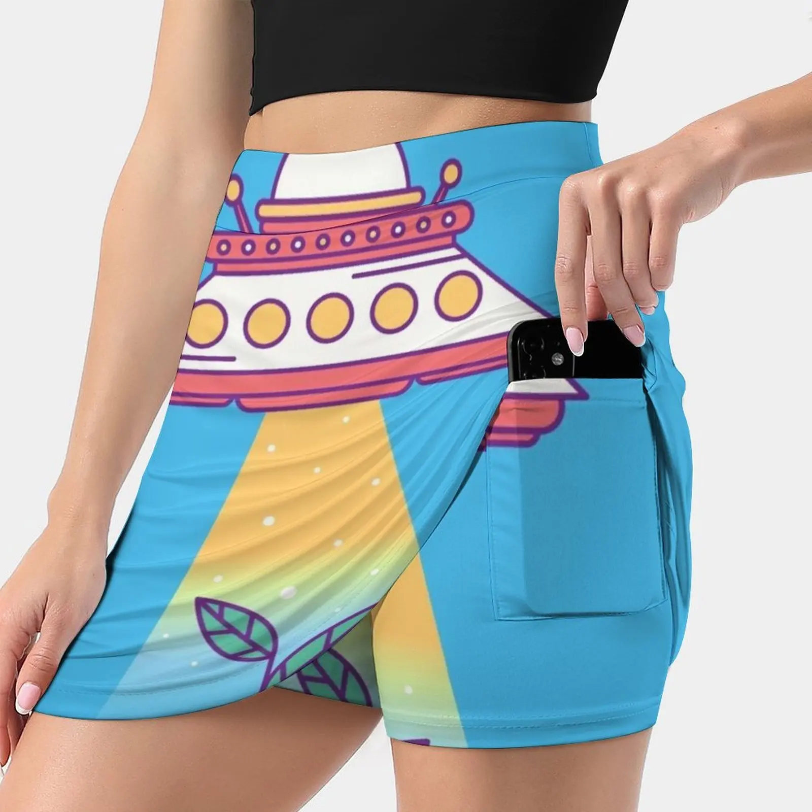

The Life Stealer Skirts Woman Fashion 2022 Pant Skirt Mini Skirts Office Short Skirt Earth Ufo Science Fiction Sci Fi Popular