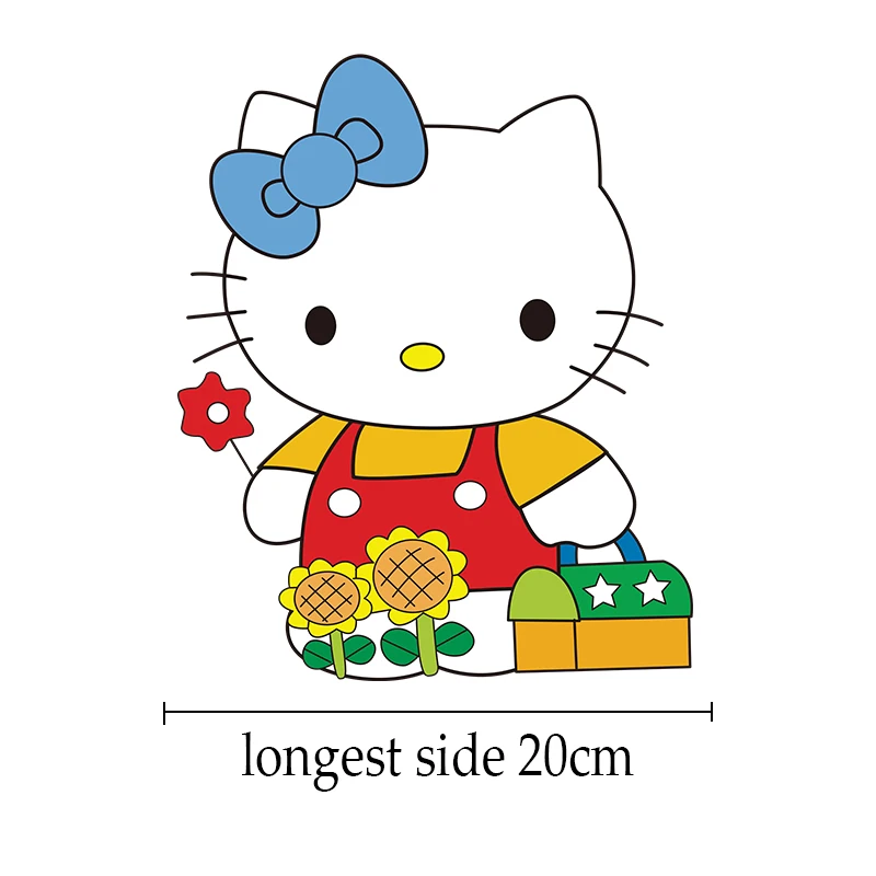 Мультяшные термоклейкие нашивки Hello Kitty сделай сам для детской одежды стикеры
