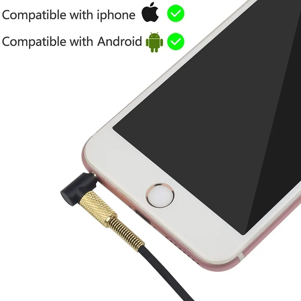 Пружинный сменный OFC-удлинитель Aux 3 5 мм для наушников Bluedio T7 + T5 T5S T6 T6S V2 TM TMS