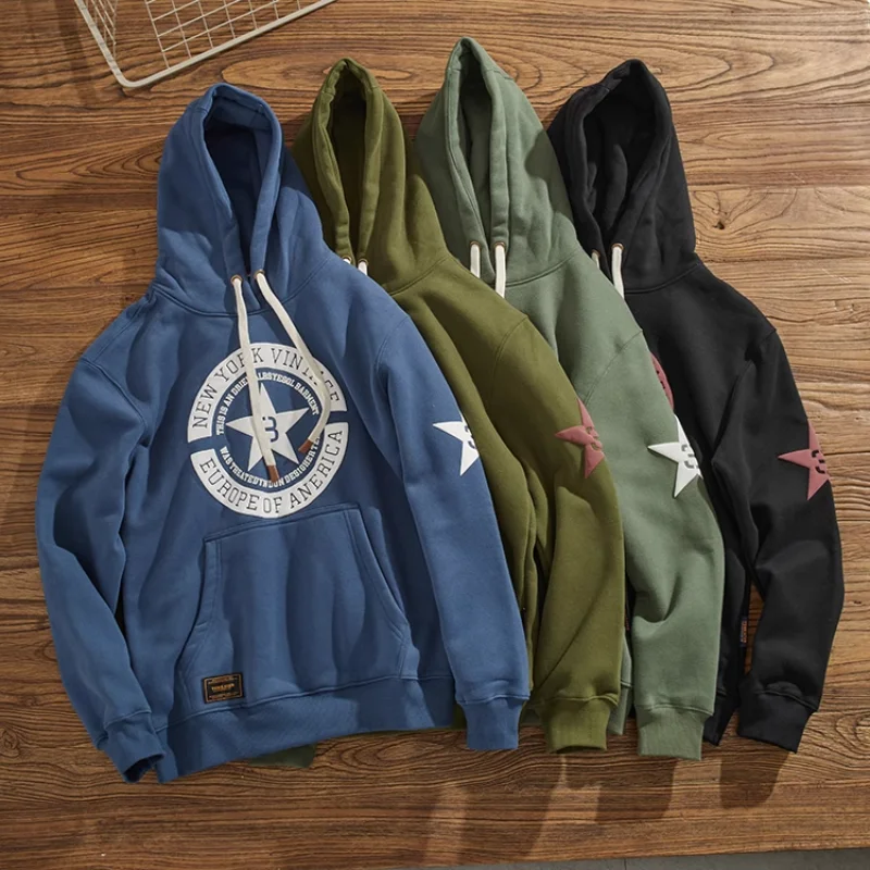 

Hoodie men's blazer autumn and winter heavy fleece thickened youth coat