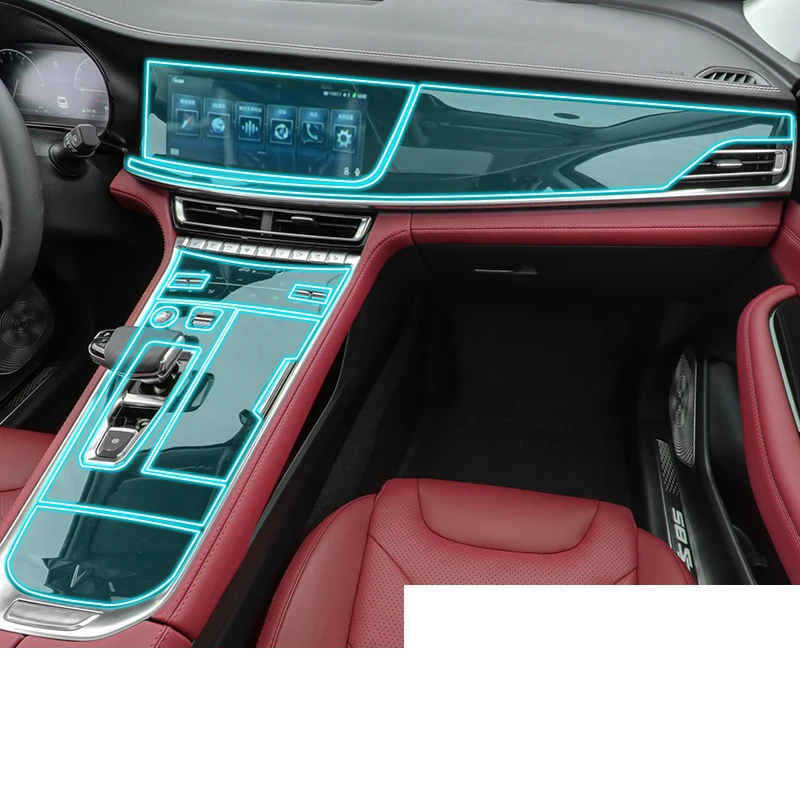

transparent tpu car interior gear panel anti scratch protector film for changan cs85 2019 2020 2021 2022 accessories styling