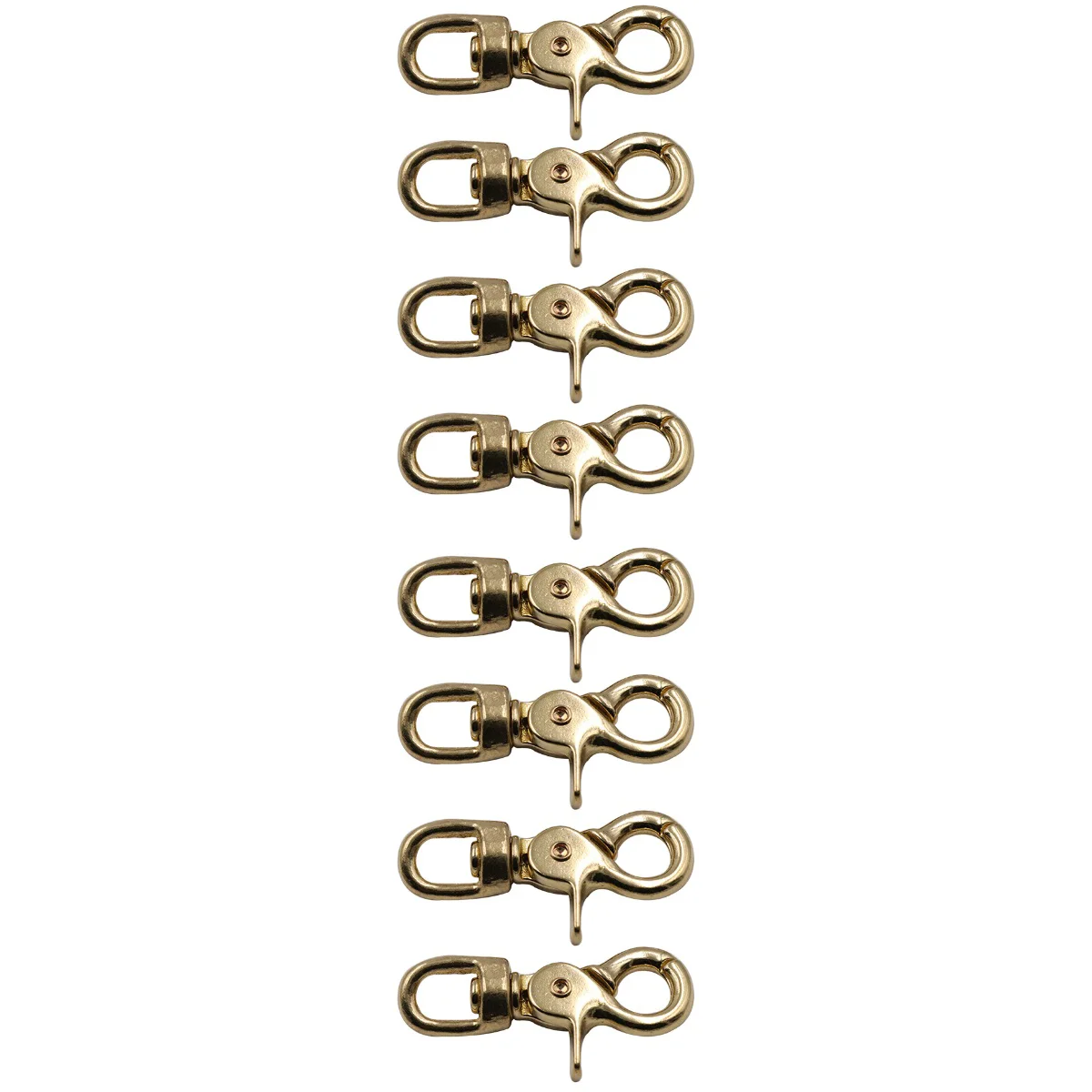 

8 Pcs Brass Lobster Clasp Oval Swivel Trigger Clips Hooks for Straps Bags Belting Leathercraft