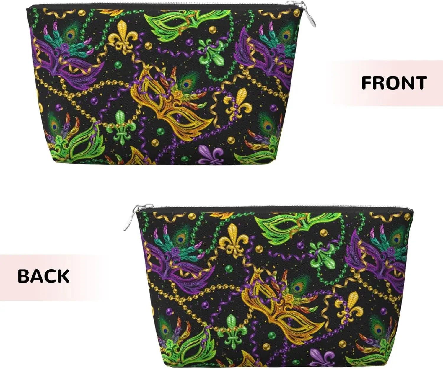 Mardi Gras Surface Косметичка Женская дорожная косметичка Кожаная водонепроницаемая Все