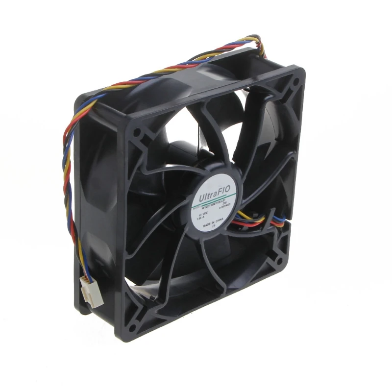 

DC Brushless Fan 6000 rpm DC12V W12E12BS11B5-07 12cm Cooling Fan 1.65A CPU Cooler Fans 120x120x38mm 4P Dual Ball Bearing