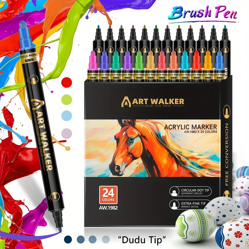 12/24/36 цветов двуглавый акриловый маркер разных цветная художественная ручка для