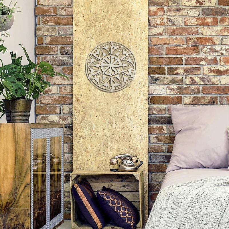 1 шт. буддизм Медитация деревянная стена искусство Скульптура для йоги чакра