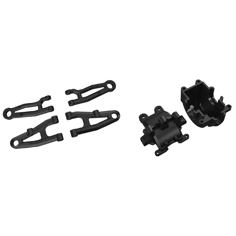 

4Pcs Front Upper & Lower Arm With Differential Gear Box Gearbox Case