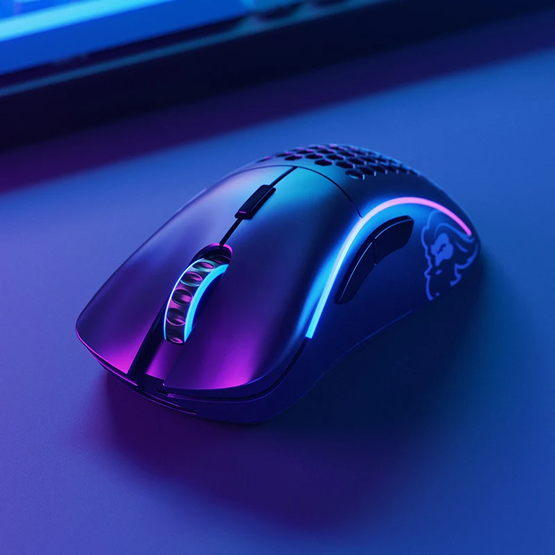 Glorious Model D Mini D- Wireless Gaming Mouse - RGB 67g Lightweight 2.4Ghz Gamer (Matte Black / White) | Компьютеры и офис