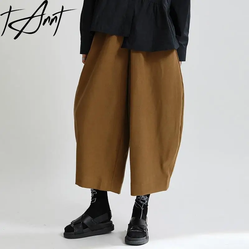 

Брюки женские широкие с эластичным поясом, до щиколотки