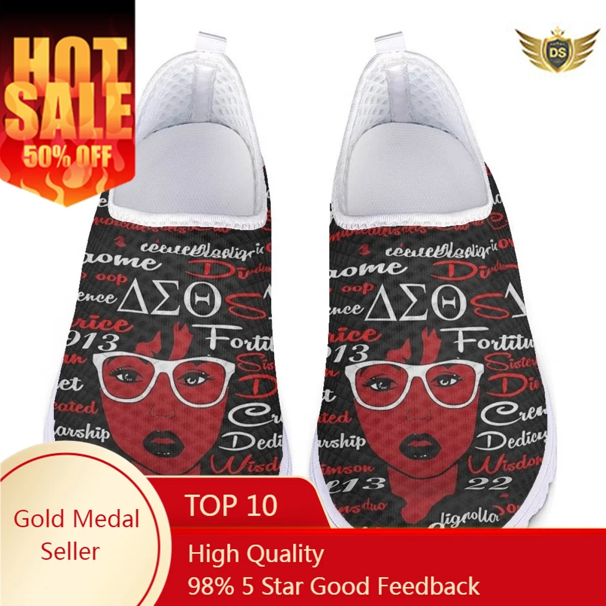 

African American Sisterhood Sorority Design Non-slip Sneakers Summer New Casual Outdoor Flat Shoes Gift Chaussure Femme