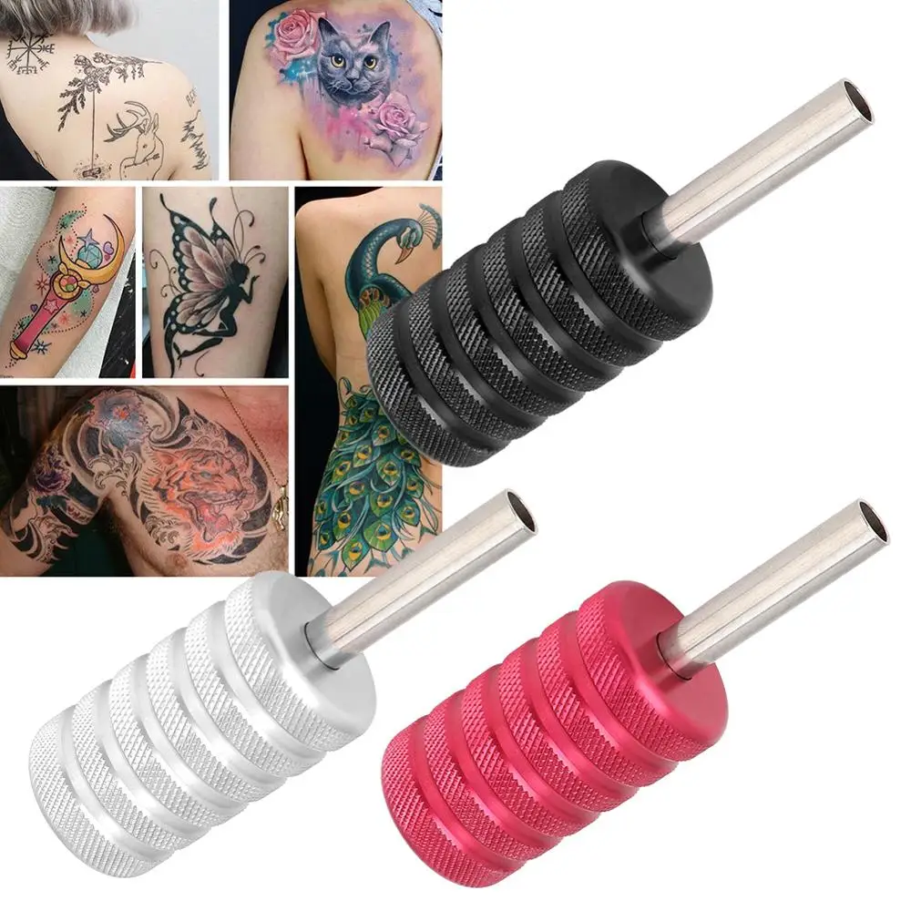 

3 Colors Aluminum Alloy Tattoo Grip Handle Tube Anti-Slip Tattoo Pen Grip Cover Supplies Tattoo Machine Art Tools Accessaries