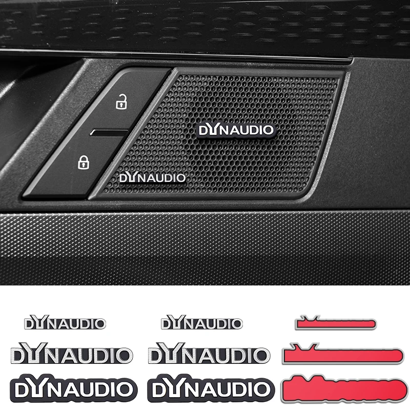5pcs/10pcs high-quality Metal Dynaudio logo car Hi-Fi Speaker audio Badge stereo Emblem sticker Auto styling accessories