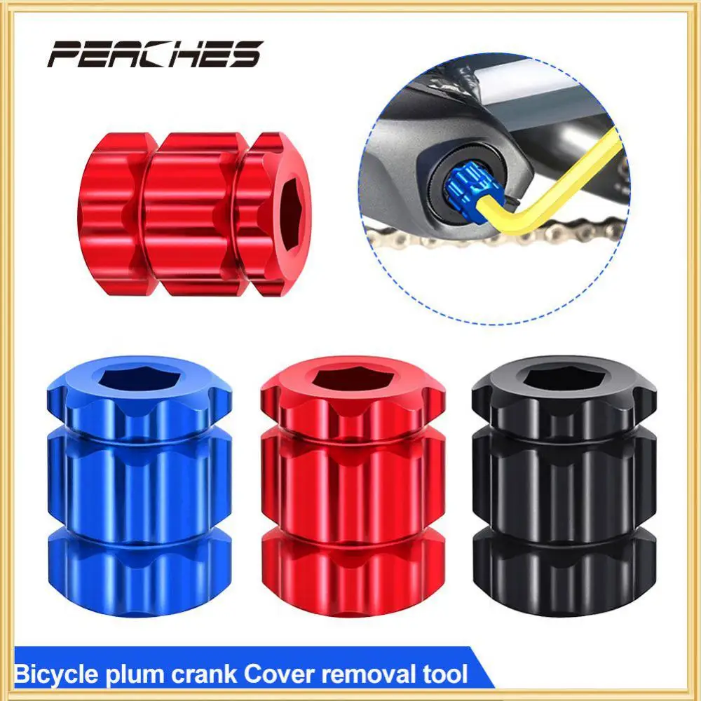 Ntegrated Hollow Aluminum Alloy Multi-tool Bike Accessories Crankset Wrench Blossom Practicality Bicycle Accessories Crank Cover
