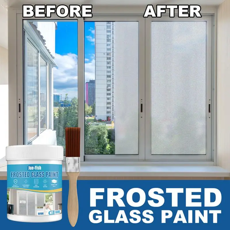 

Privacy Covering Glass Decoration Sun Blocking Door And Window Shading Frosted Glass Paint Moisture Proof. Universal 100g