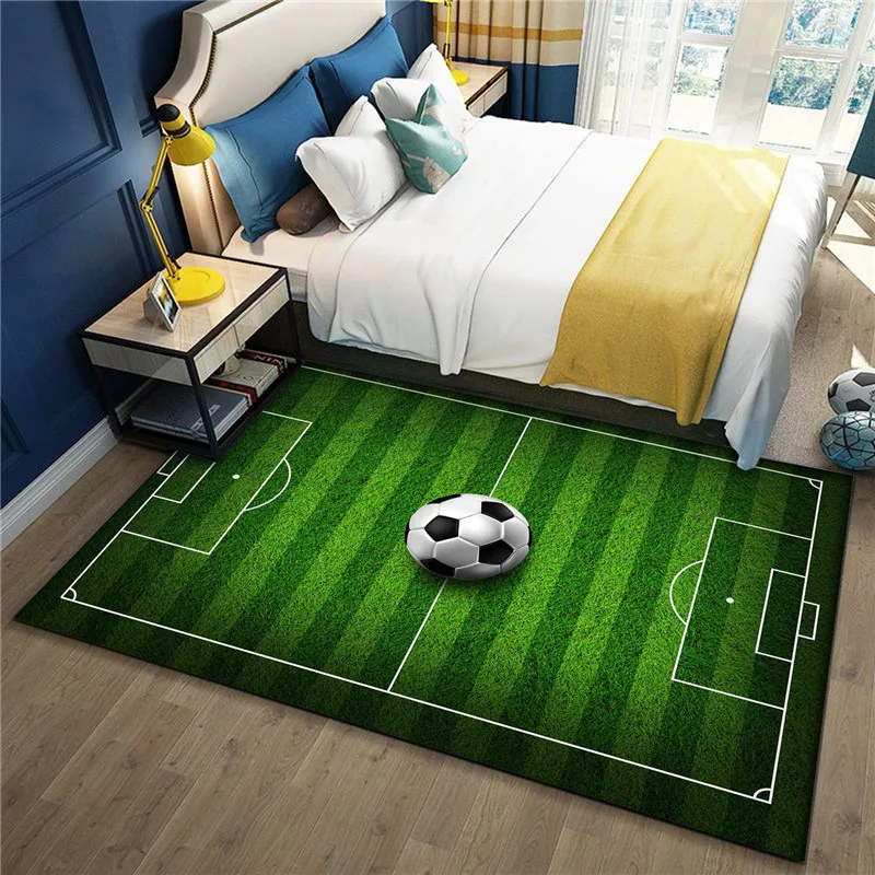 100x120cm Football Rug Kids Carpet Football Play Mats Baby Game Mat Baby Activity Gym Baby Floor Mats Carpet Foot Mat Baby Rug