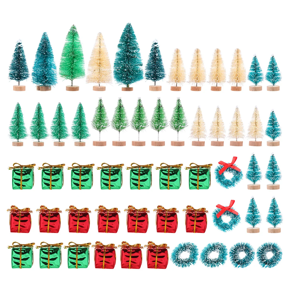 

Christmas Mini Trees Brush Treecrafts Bottle Wreath Snow Ornaments Globe Decorationornament Decor Home Village Tabletop Forest