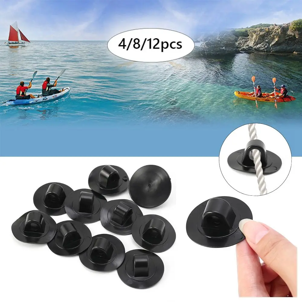 

4/8/12pcs Rowing Boats Safe Drag Rope Buckle Hook Button of Inflatable Boat Fishing Kayak Boat Accessory Plastic Spare Part