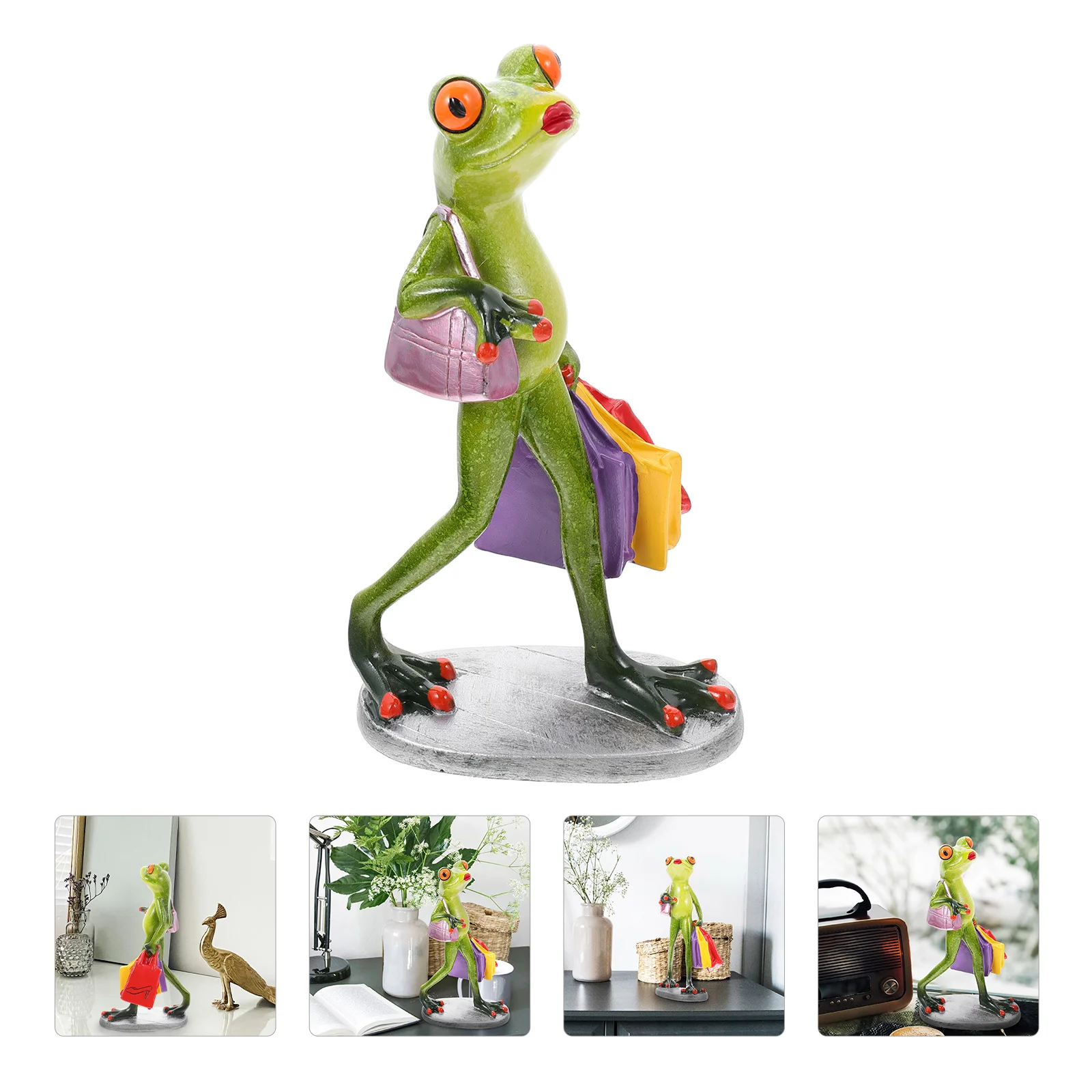 

Frog Statue Animal Garden Figurine Resin Figurines Outdoor Ornament Frogs Sculptures Funny Lawn Realistic