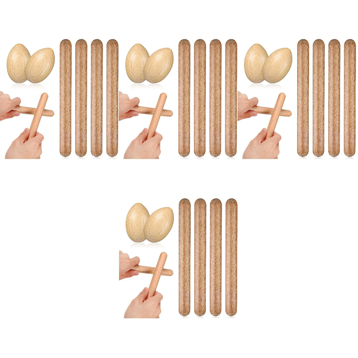

4 Sets of Kids Musical Instrument Set Musical Egg Shaker and