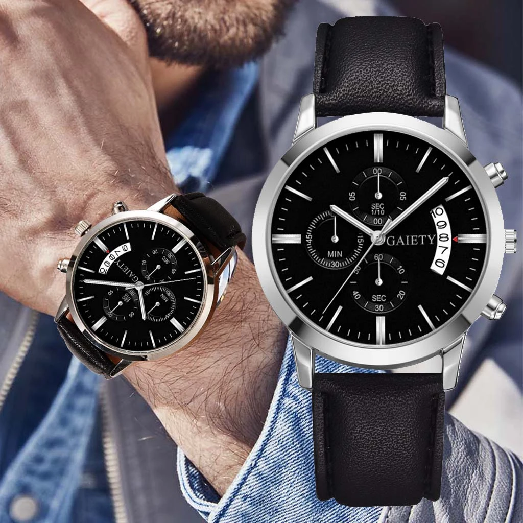 

2022 мужские часы Uhren Mode Sport Edelstahl Fall Leder Band плоские деловые часы Reloj Hombre