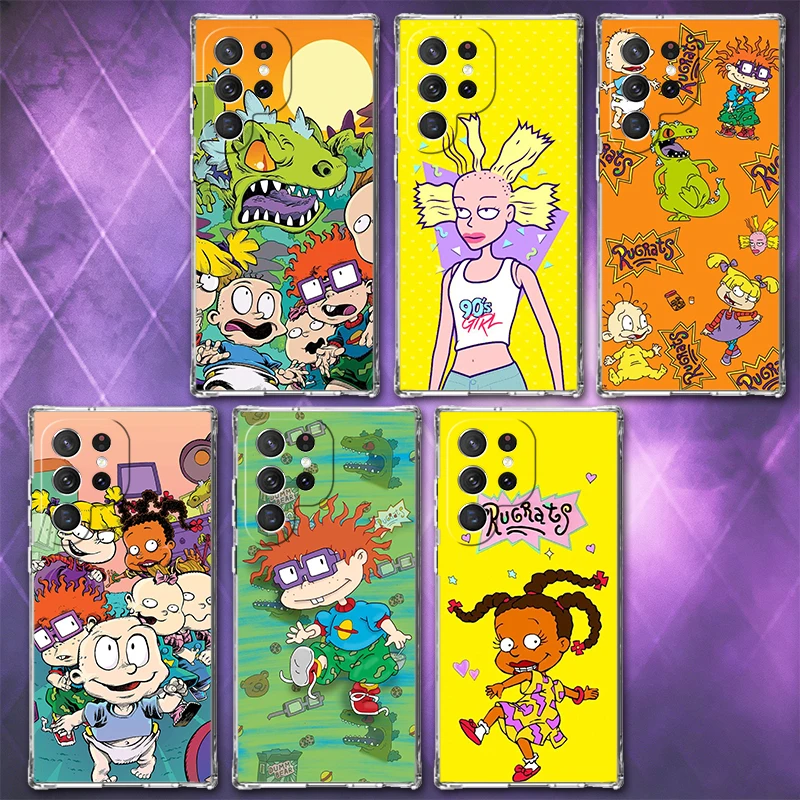 Фото Мягкий чехол для телефона с забавным рисунком R-Rugrats для Samsung Galaxy S26 S25 Edge S24 S23 Ultra S21 S20 FE S22 Plus + задняя крышка с рисунком №1