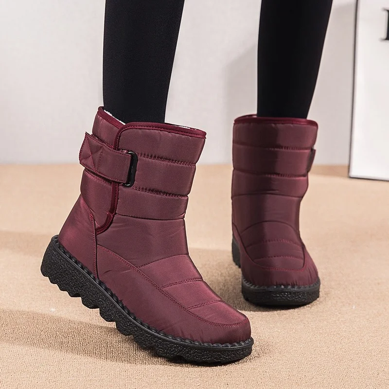 2022 Winter Women Snow Boots Ankle Cotton Shoes Women's High Tube Waterproof Women's Shoes Non-slip Plus Size 43 Boots Women