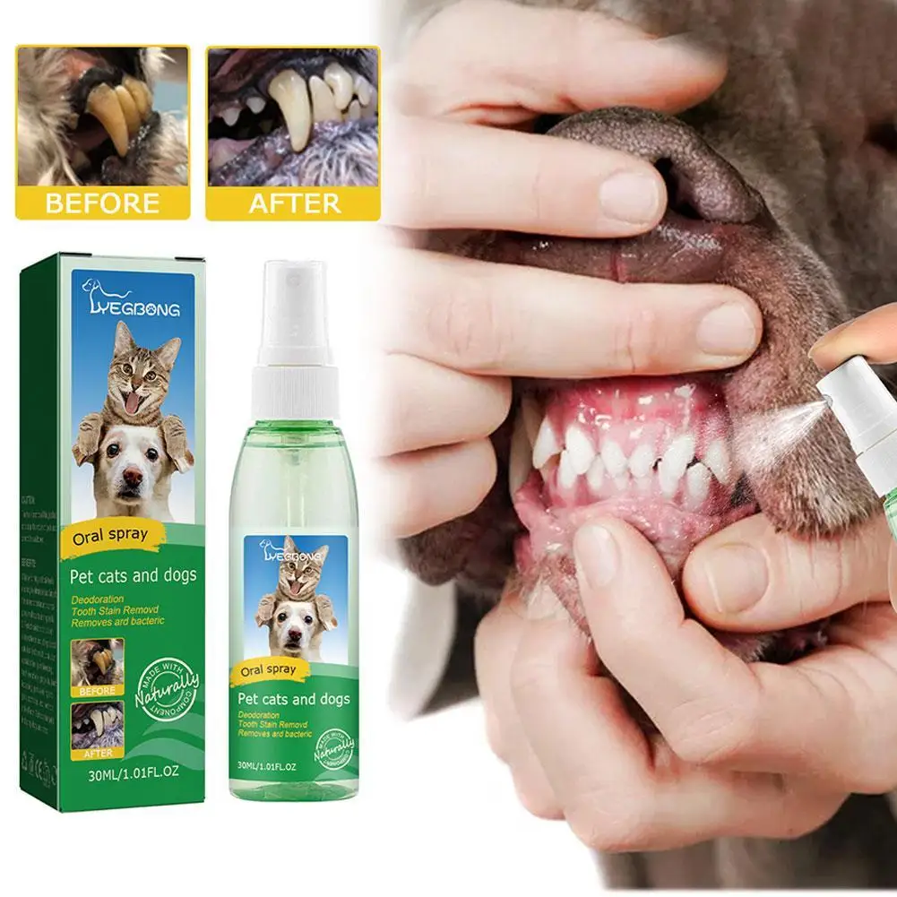 

Dog Oral Deodorant Spray Gum Disease Mouth Freshener Pet Dental Spray Antibacterial Cats Dogs Cleaning Accessories Pet Supplies
