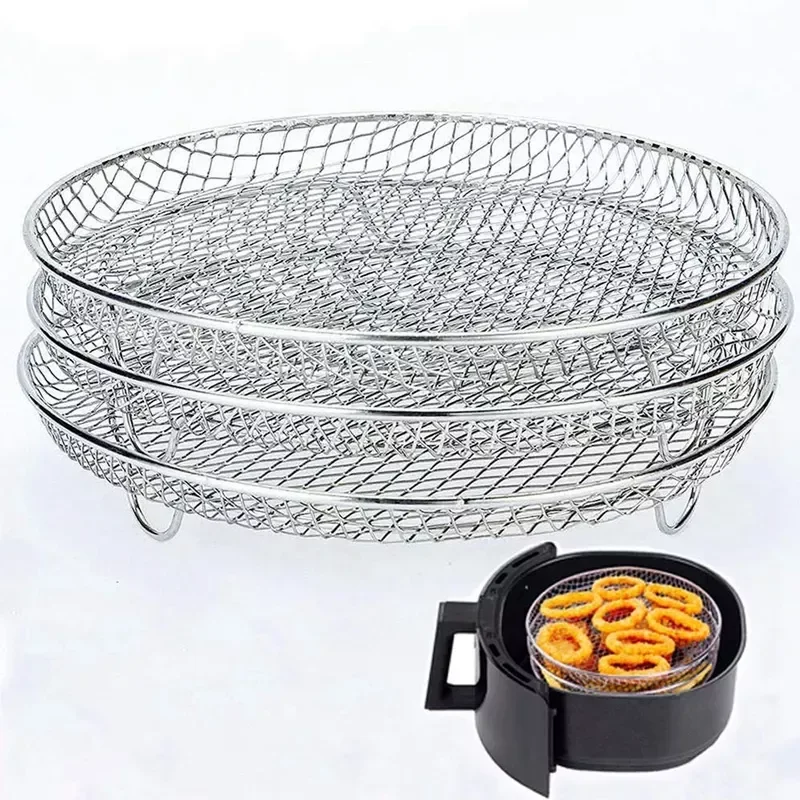 

NEW2023 in Fryer Accessories Three Stackable Racks for Gowise Phillips air fryer USA Cozyna Ninja Air Fryer, Air Fryer Rack