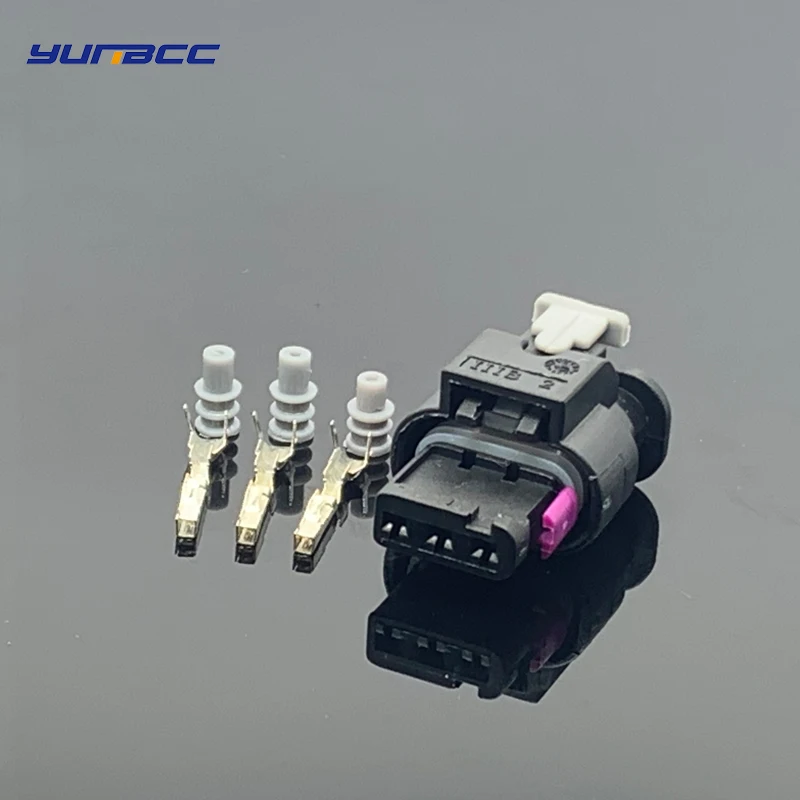 

5 sets 3 pin AMP auto electronic automotive waterproof connector 1718653-1 for VW Audi 4F0973703A 4F0973703