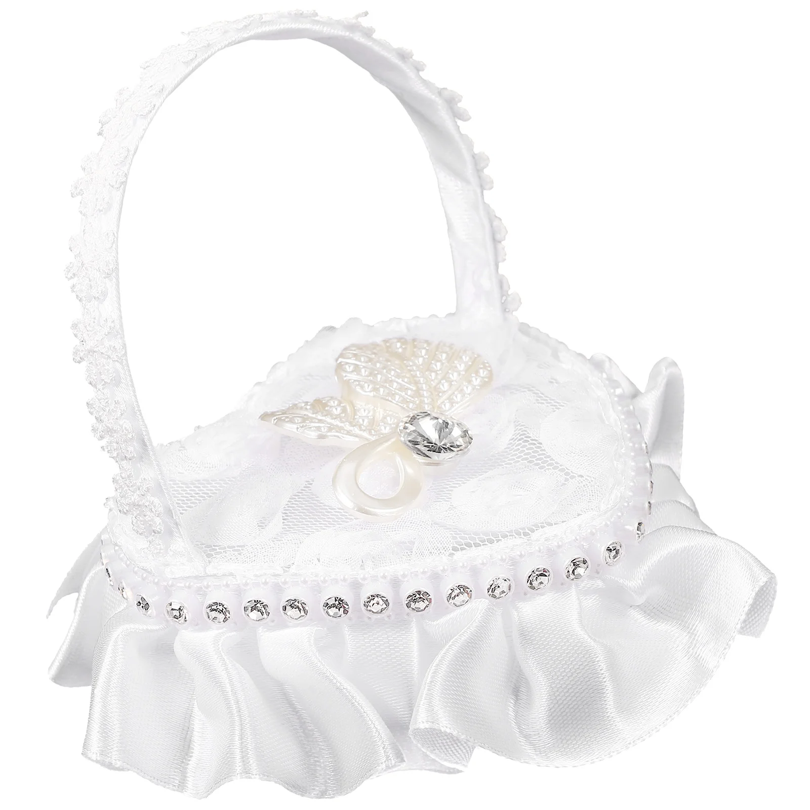 

Lace Ring Pillow Wedding Boxes Holder Heart-shape Decorations Ceremony Lacering Diamond Rings Supplies Accessories