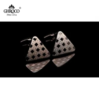 ghroco high quality exquisite surface laser printed triangle shirt cufflinks fashion luxury gifts for business men ladies