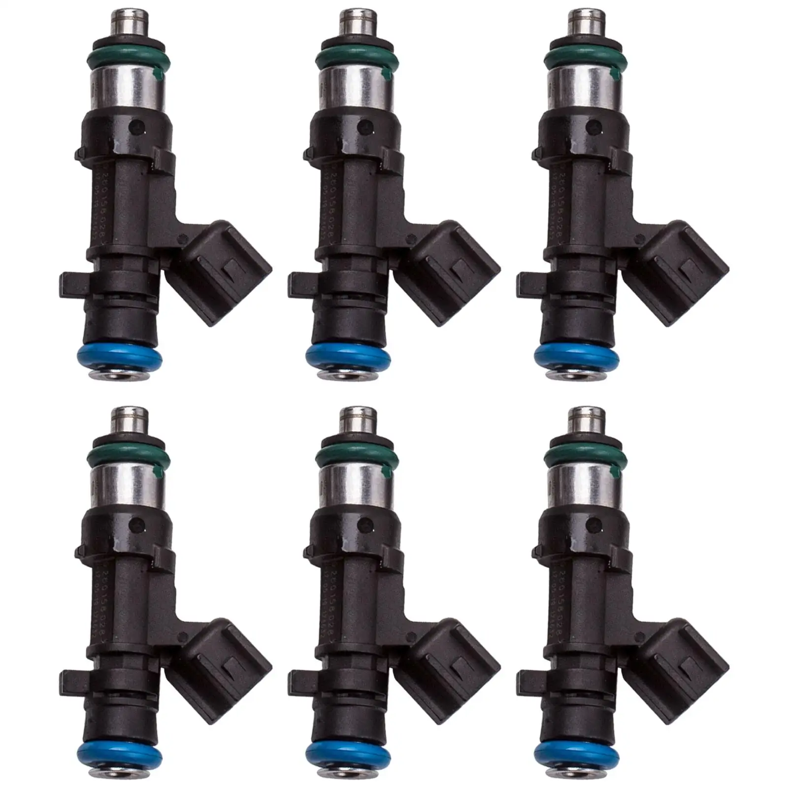 

6- Injectors Car Supplies Black Replacement for Avanger 2.7L /3.5L 08-2010 0280158028 Moulding FJ612 Accessories