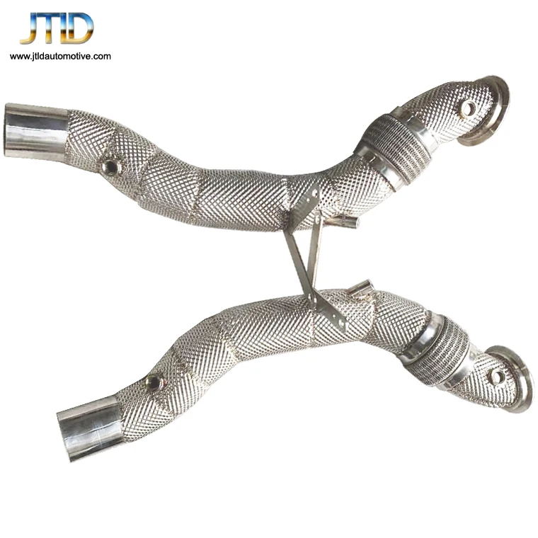 Выхлопные трубы JTLD для Ferrari 488 прямые через Catless с тепловым экраном