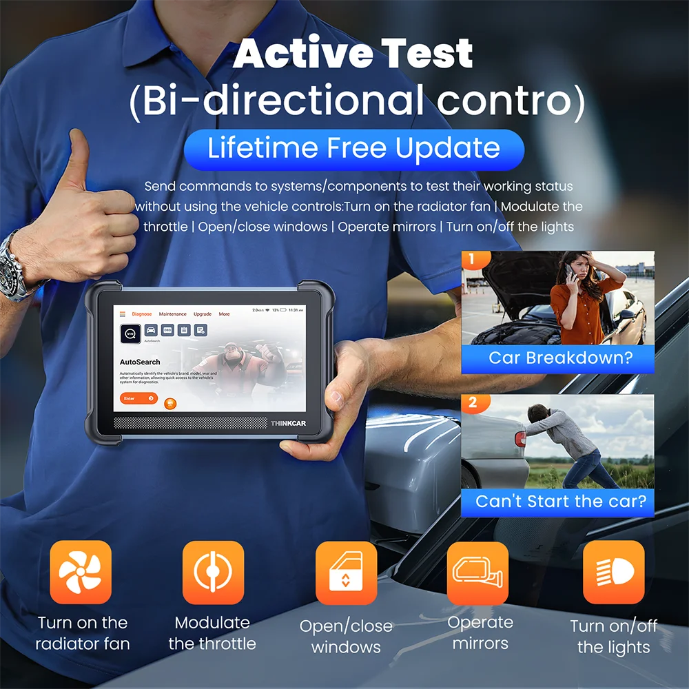 Автосканер THINKSCAN 672 CANFD OBD2 бессрочный с 28 режимами сброса