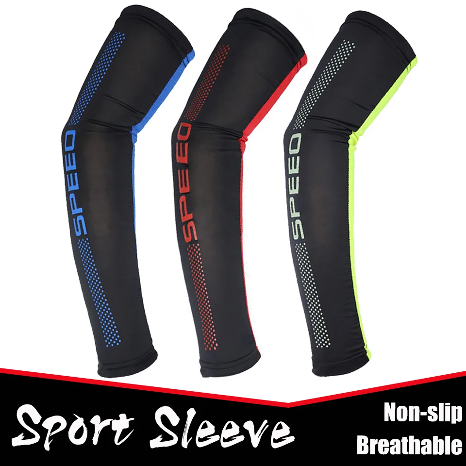 

1Pair Sports Arm Sleeves Women Men Breathable Ice Silk Fabric UV-proof Sun Protection Running Cycling Riding Outdoor Cover Guard