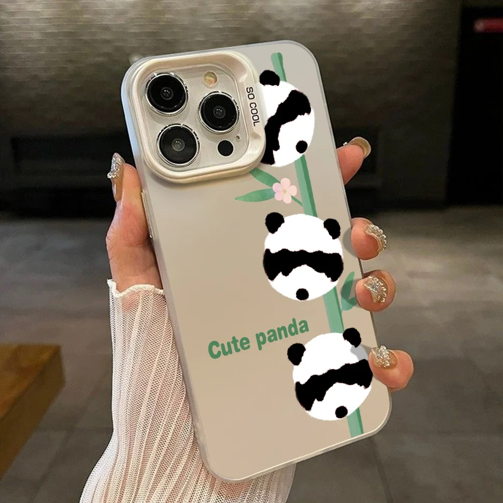 Cute Panda Case For Honor 90 200 Smart Lite Pro 90Pro Luxury Phone Cover X7C IMD Plating Protect Fundas