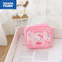 takara tomy cute cartoon hello kitty printed coin purse simple creative portable childrens storage bag