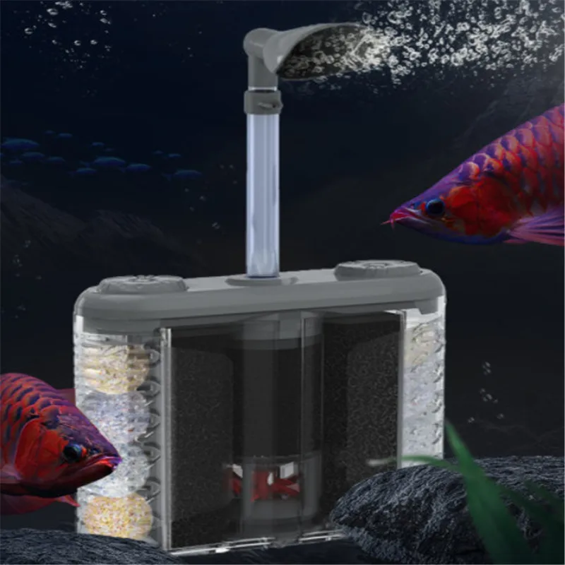 

Water goblin filter fish tank small silent anti-air lift cycle water purifier aquarium built-in oxygen absorber
