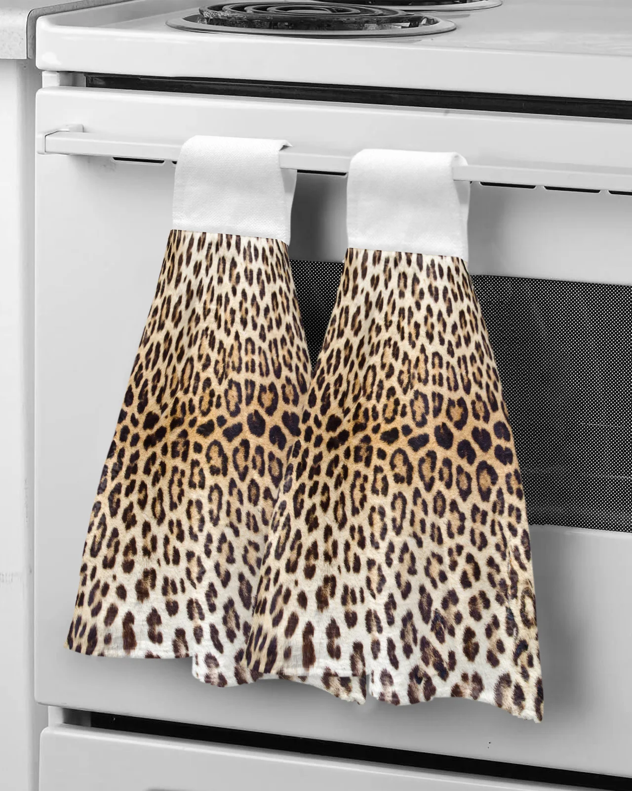 

Leopard Animal Skin Hand Towel Household Absorbent Kitchen Towel Lazy Rag Wipe Towel Microfiber Hand Towel