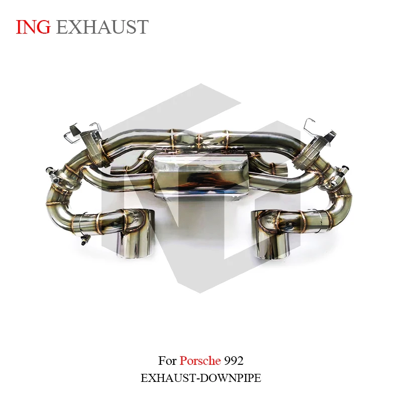 Выхлоп ING Performance из нержавеющей стали Catback для Porsche Mambo 911 992 Турбо-вверх Центральный
