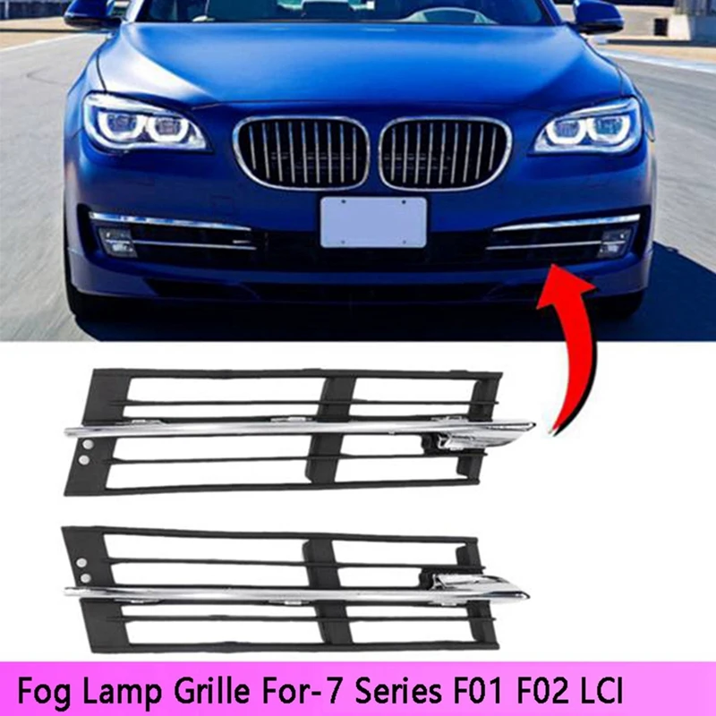 

51117295275 51117295276 Front Fog Light Grille Daytime Running Light Cover Grille Automobile For BMW F01 F02 2013-2015 Component