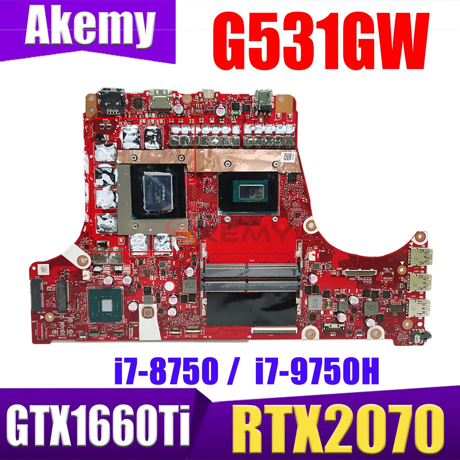 

For Asus G531GW Mainboard i7-8750 / i7-9750H cpu+ GTX1660Ti /RTX2070 Graphic In-built Tested Ok Exchange!